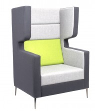 Wing Single Quiet Lounge. Any Fabric Colour